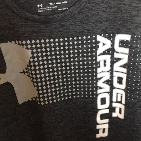 Under Armour HeatGear Loose-Fit Black and Gray T-Shirt Youth XL - Picture 3 of 14